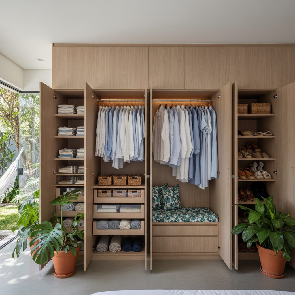 Armário embutido: medidas e organização interna que funcionam — Casa & Jardim